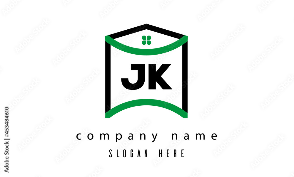 JK creative real estate latter logo vector JK creative real estate latter logo vector