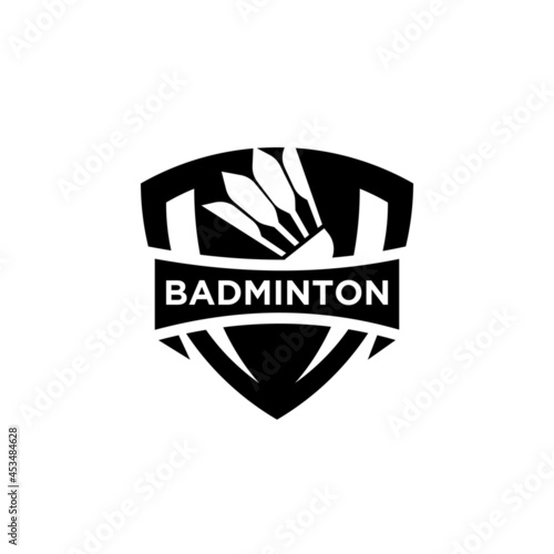 premium Badminton Shuttlecock vector icon design for Sport logo and Badminton Championship Logo isolated white background