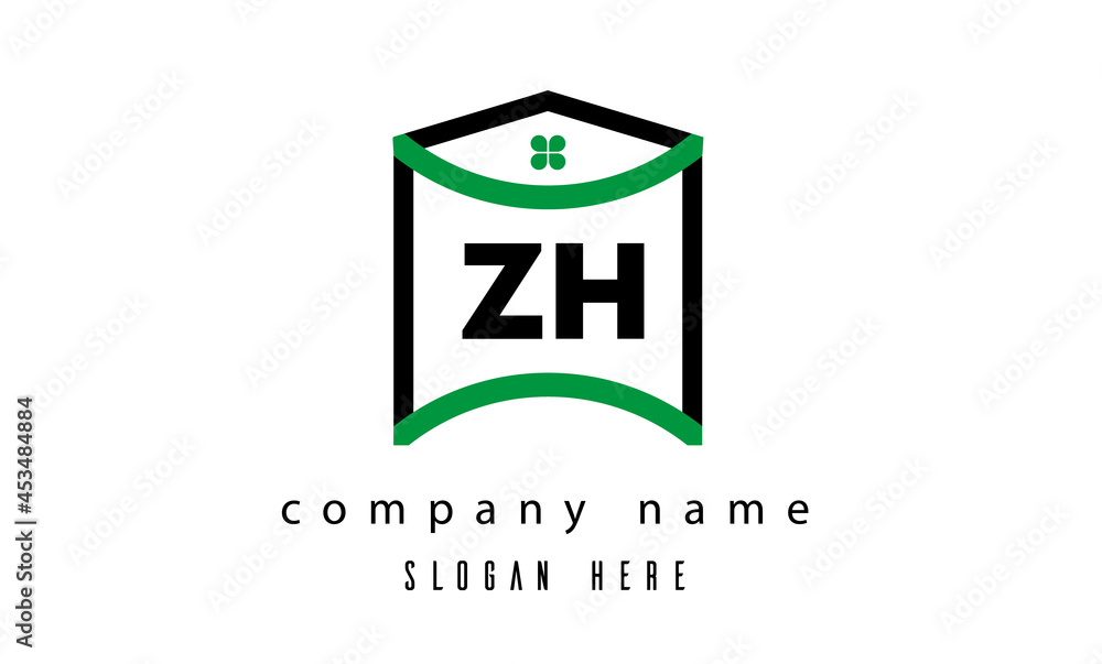 ZH creative real estate latter logo vector ZH creative real estate latter logo vector