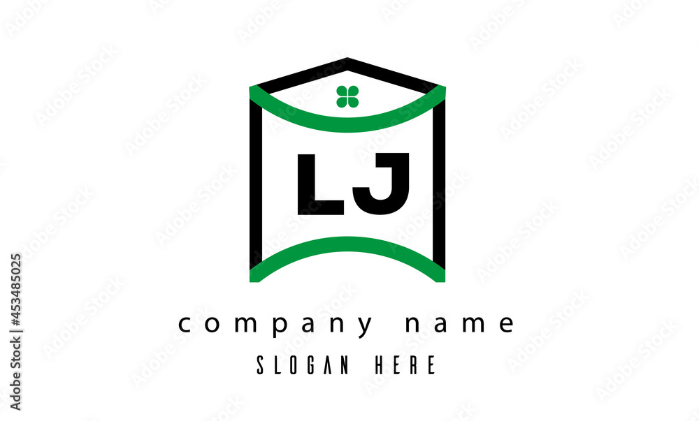 LJ creative real estate latter logo vector
