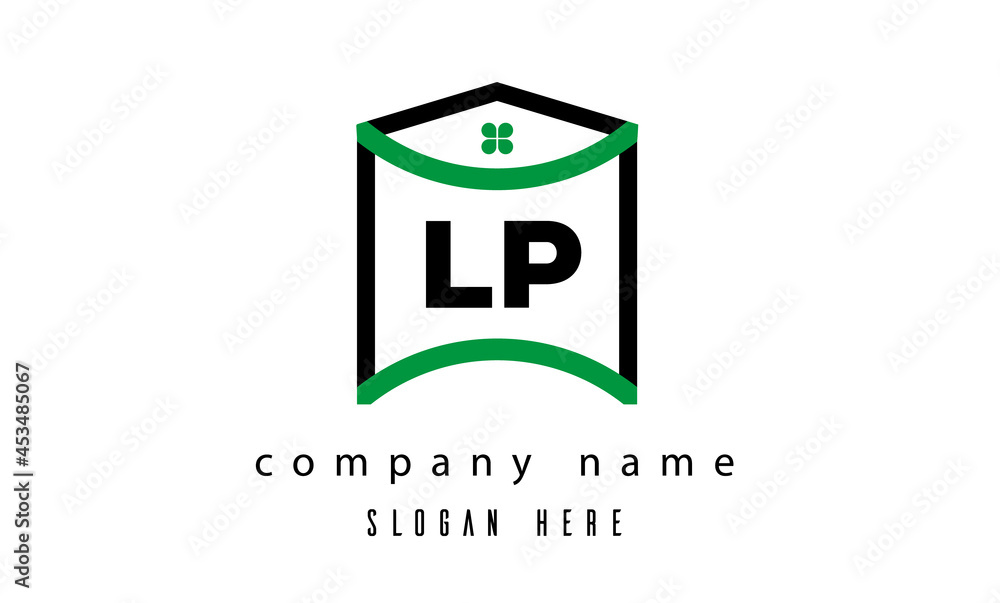 LP creative real estate latter logo vector