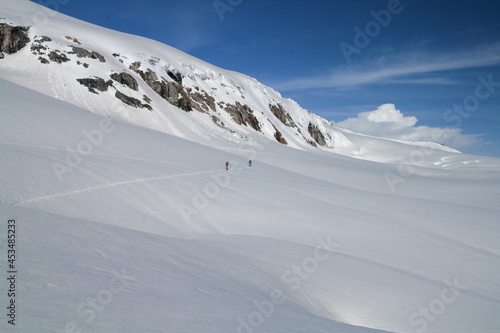 Skitour in the Caucasus Mountains, Russia.