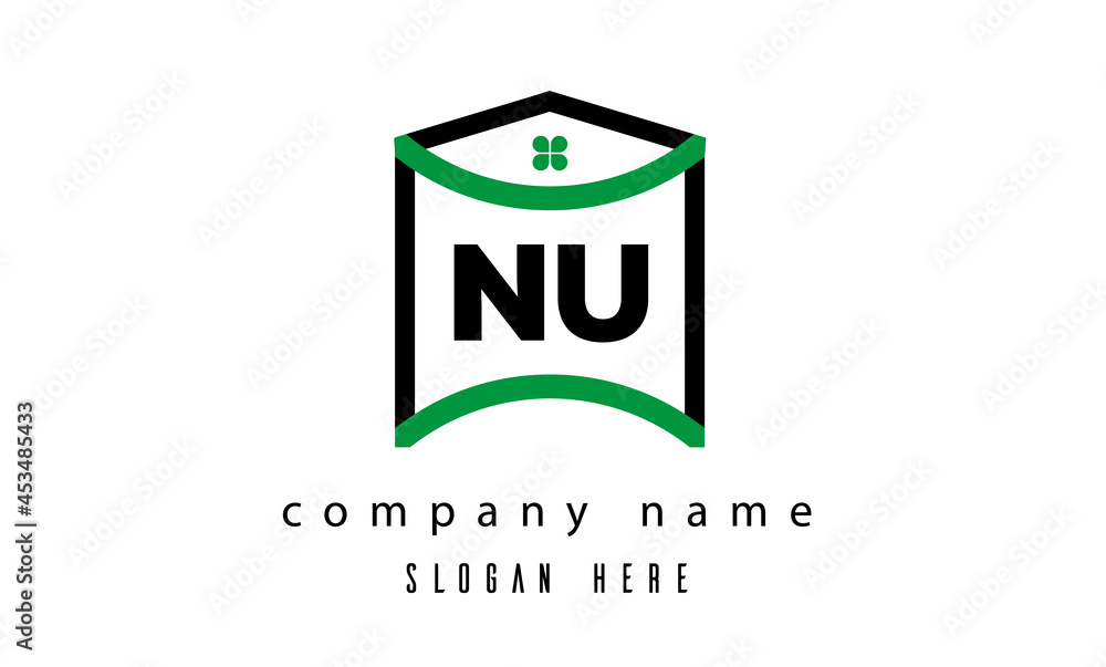 NU creative real estate latter logo vector NU creative real estate latter logo vector