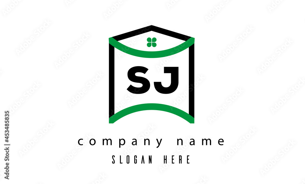 SJ creative real estate latter logo vector SJ creative real estate latter logo vector