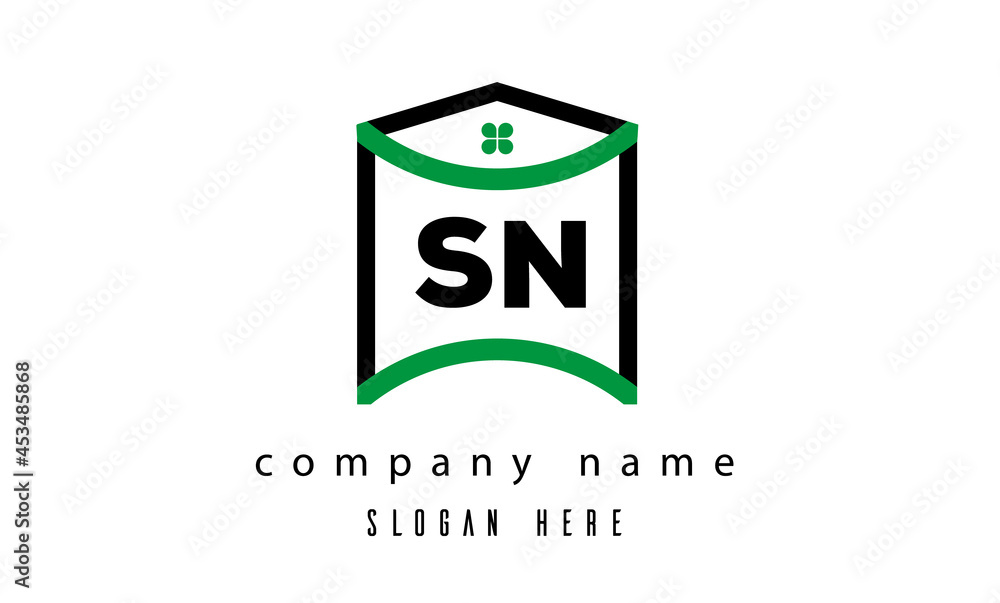 SN creative real estate latter logo vector SN creative real estate latter logo vector