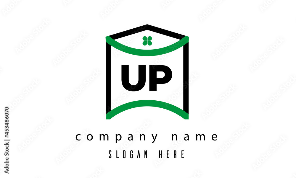 UP real estate latter logo vector UP real estate latter logo vector