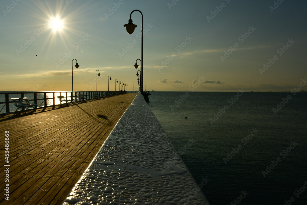 pier at sunset