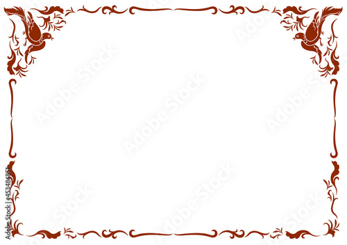 アジア調フレーム05（茶色）