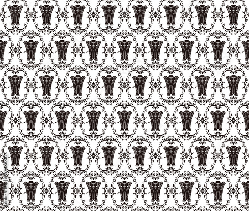 アジア調パターン03（黒）