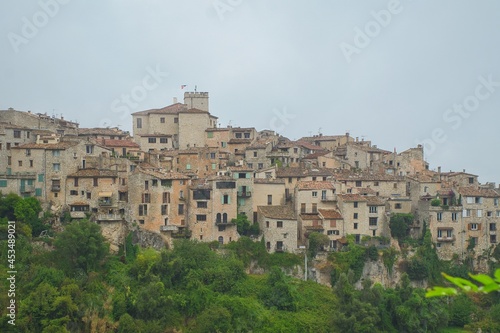 Beautiful medieval town of Tourrette sur Loup, situated on the hilltop in France