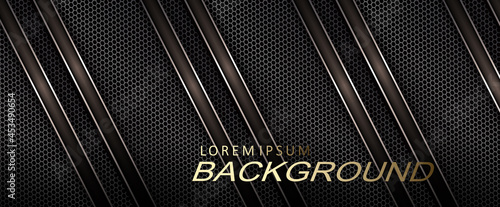 Elegant abstract design texture, dark slanting curtains with shiny edging