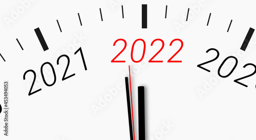 compte à rebours de 2021 à 2022 - clock countdown from year 2021 to 2022
