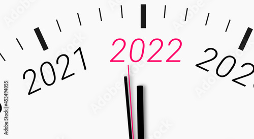 compte à rebours de 2021 à 2022 - clock countdown from year 2021 to 2022
