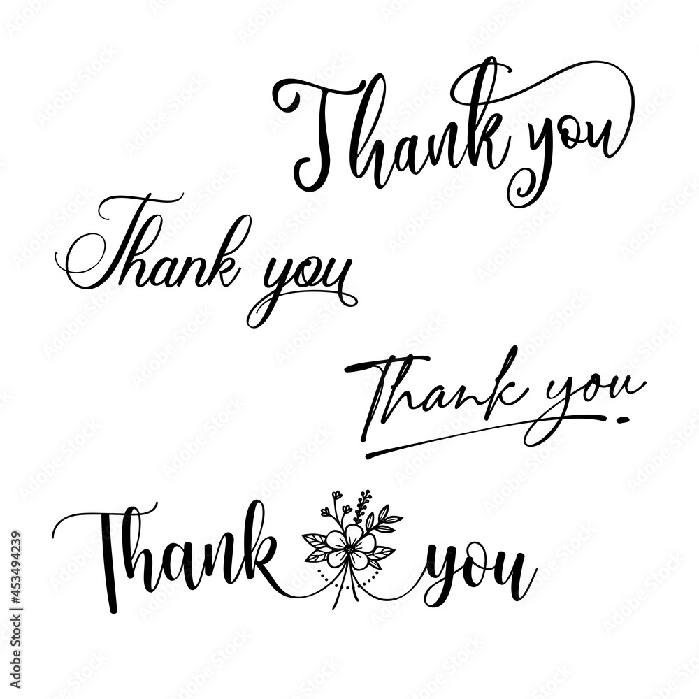 THANK YOU hand lettering custom handmade calligraphy, vector thank you inscription sign THANK YOU hand lettering custom handmade calligraphy, vector thank you inscription sign