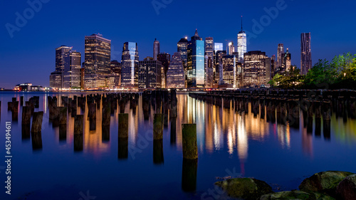 Skyline of New York from Brooklyn blue hour © knowlesgallery