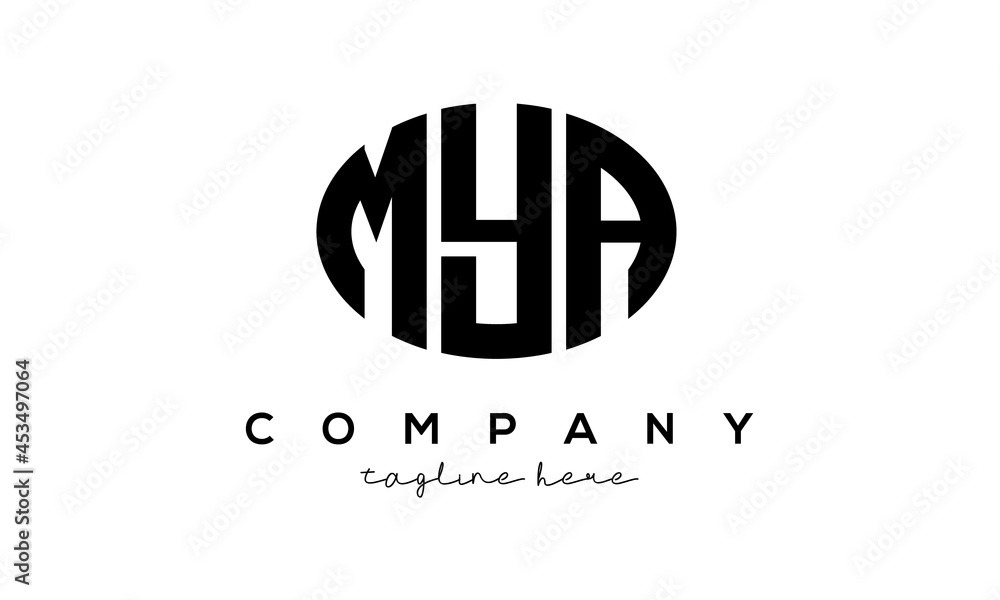 MYA three Letters creative circle logo design