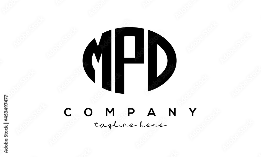 MPD three Letters creative circle logo design