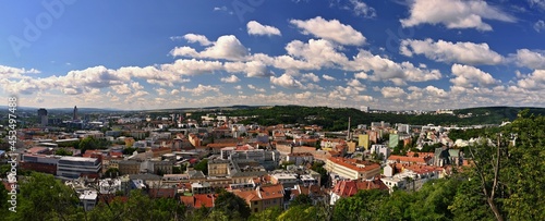 City of Brno - Czech Republic - Europe. Beautiful views of the city and houses on a sunny summer day.