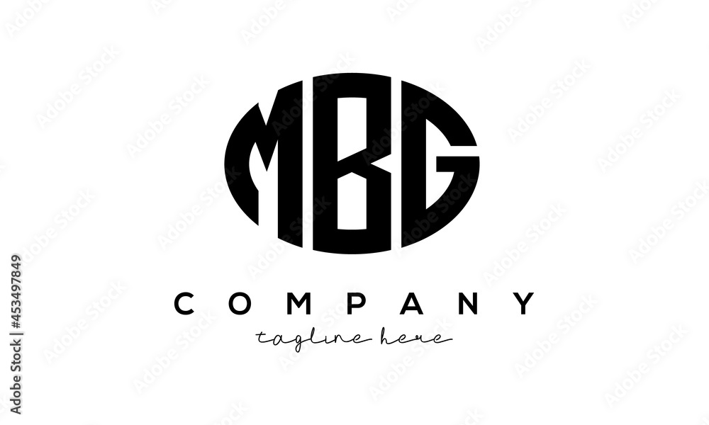 MBG three Letters creative circle logo design