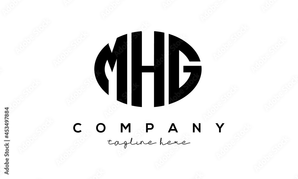 MHG three Letters creative circle logo design