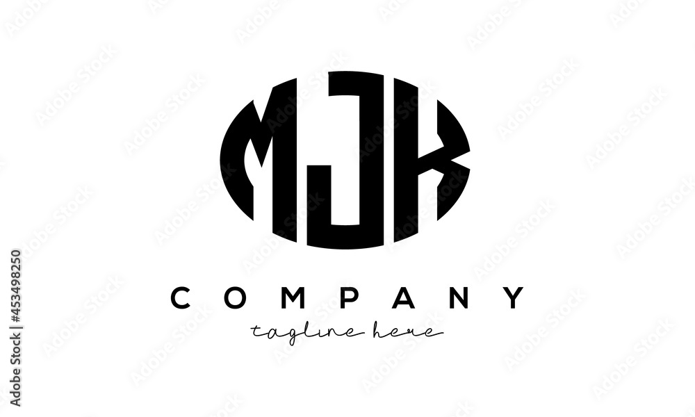 MJK three Letters creative circle logo design MJK three Letters creative circle logo design