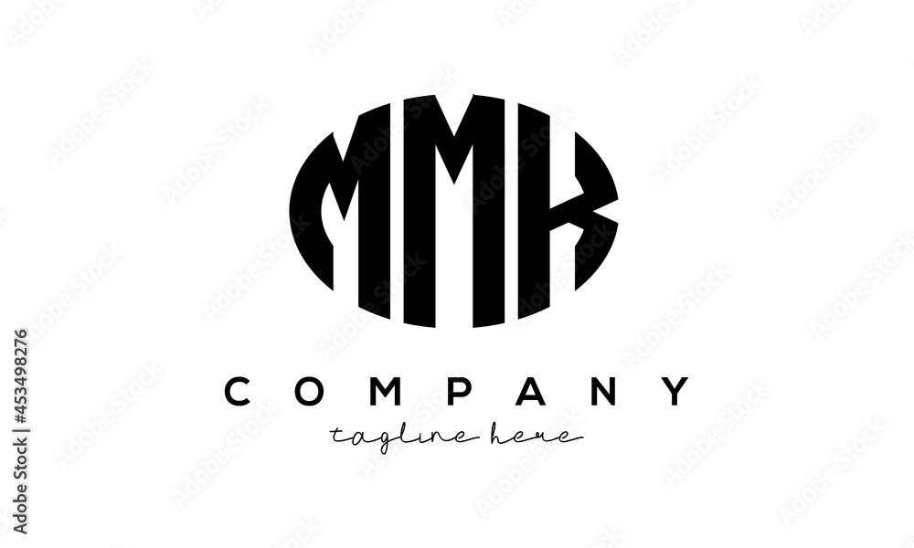 MMK three Letters creative circle logo design MMK three Letters creative circle logo design