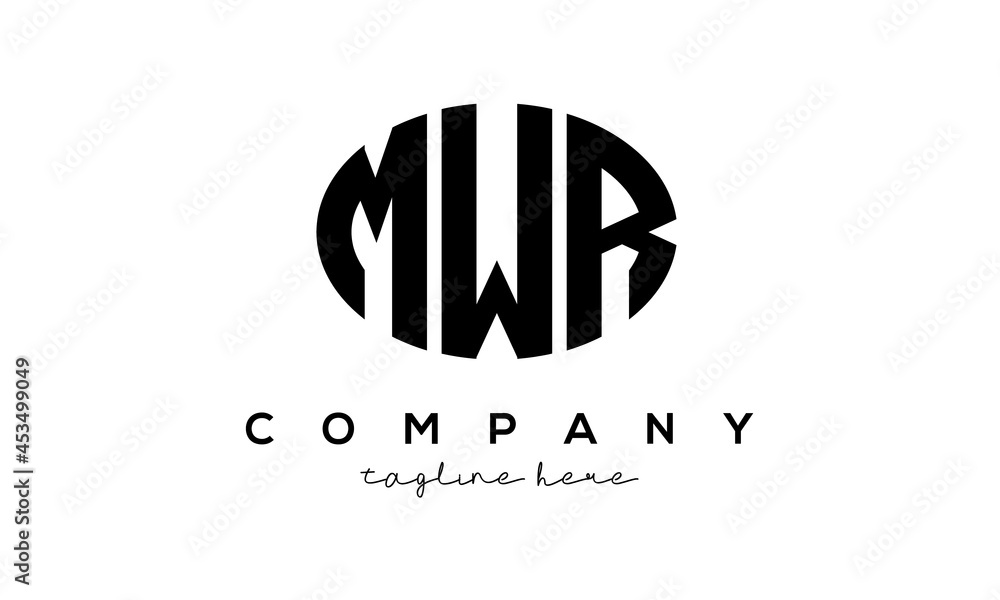 MWR three Letters creative circle logo design