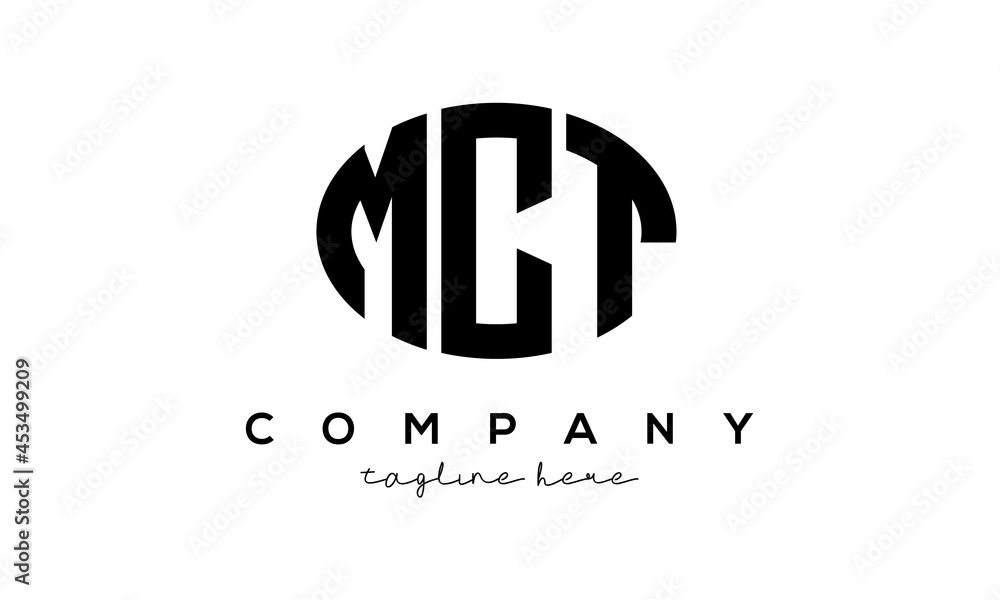 MCT three Letters creative circle logo design