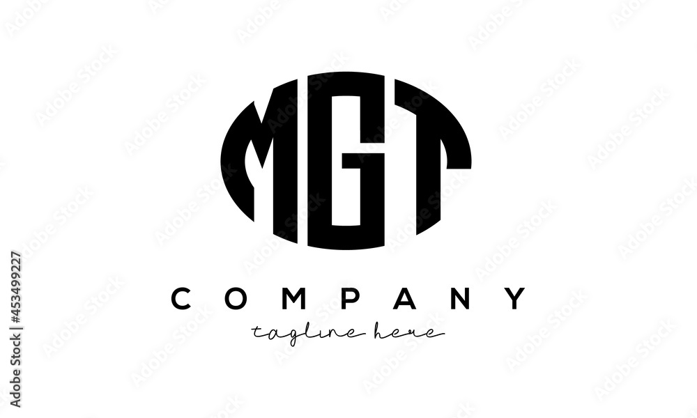 MGT three Letters creative circle logo design