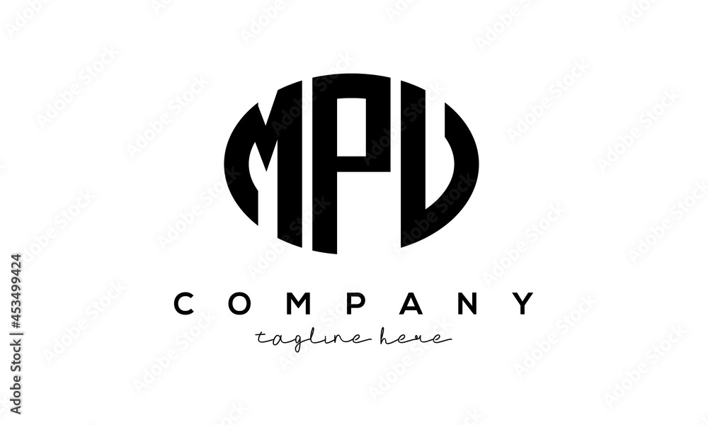 MPU three Letters creative circle logo design