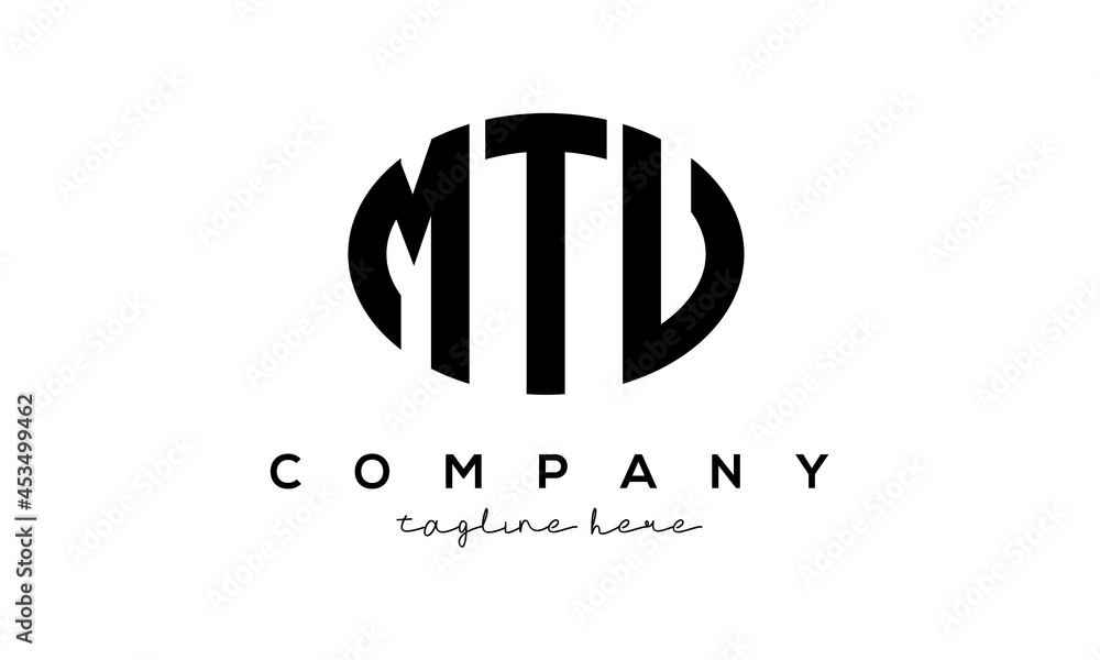 MTU three Letters creative circle logo design