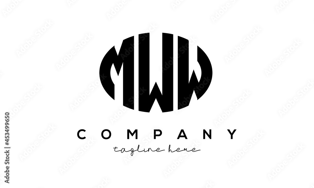 MWW three Letters creative circle logo design