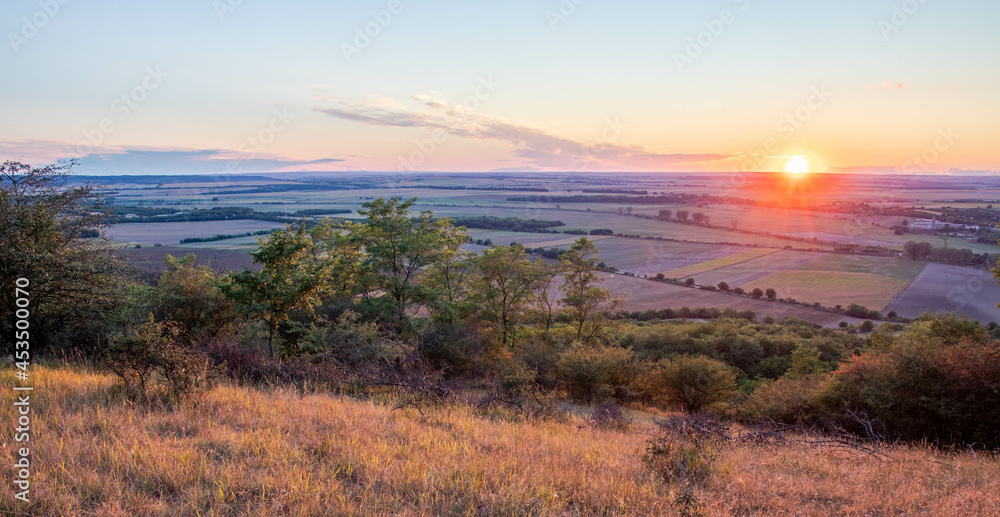 Fototapeta premium Sunset from the hill
