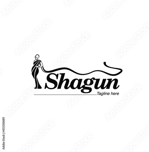Shagun (omen) Saree Stores logo. Shagun Brand logo.