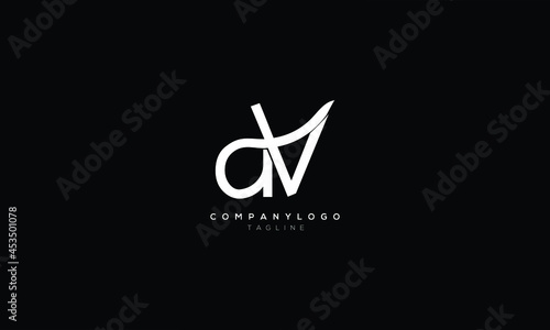 AV VA Abstract initial monogram letter alphabet logo design
