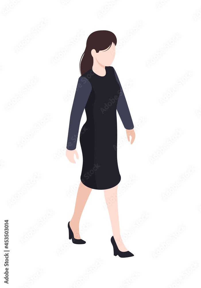 Fototapeta premium Isometric Businesswoman Illustration