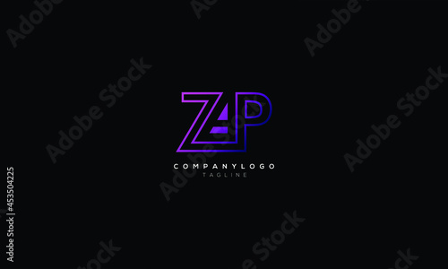 ZAP Abstract initial monogram letter alphabet logo design