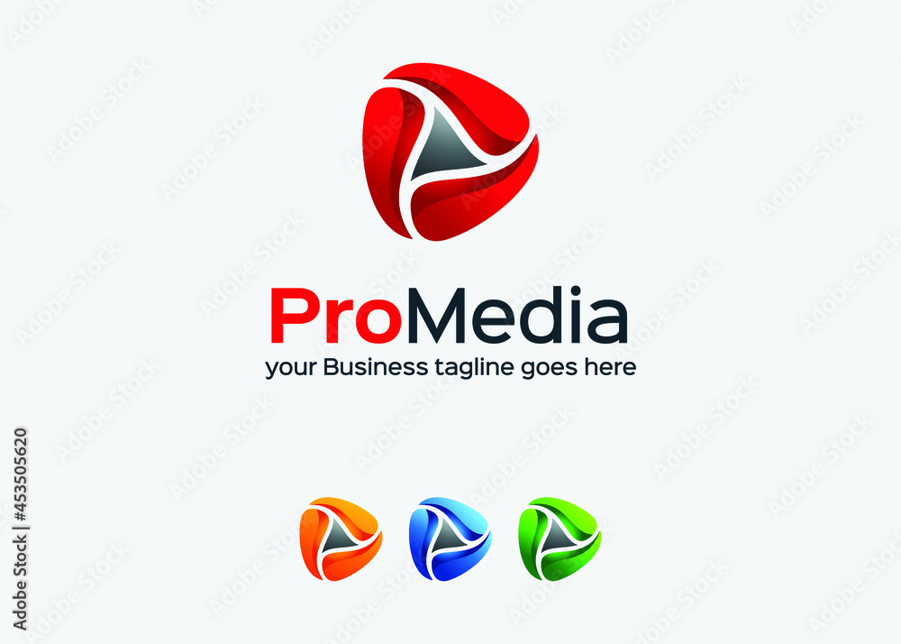 Abstract logo design templete Promedia Abstract logo design templete Promedia