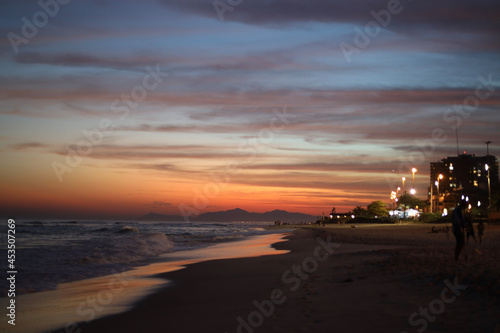 sunset on the beach © Alexandre