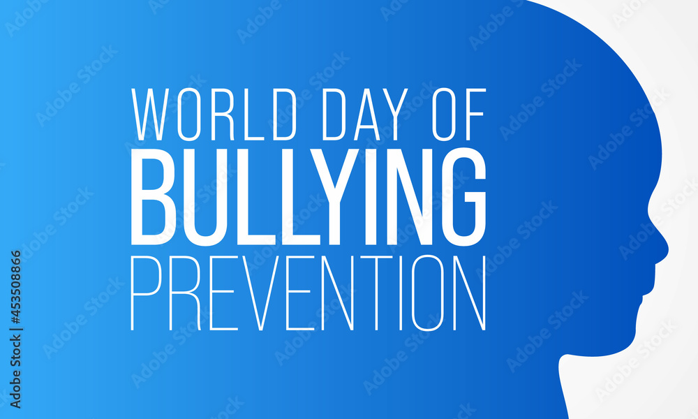 World day of Bullying prevention is observed every year in October, to focus and raise awareness on bullying. Vector illustration