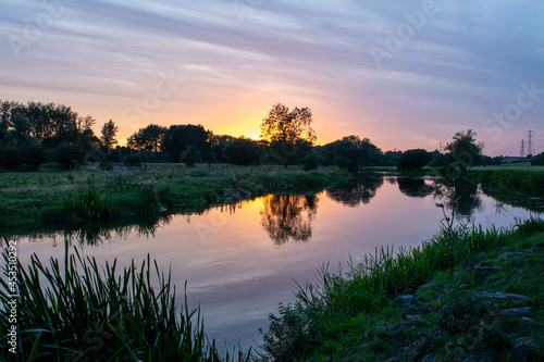 sunset on the river