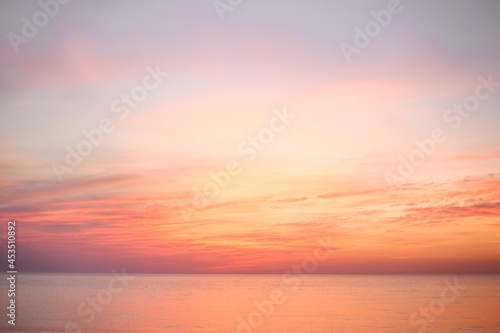 Beautiful sunset at Black sea in Georgia