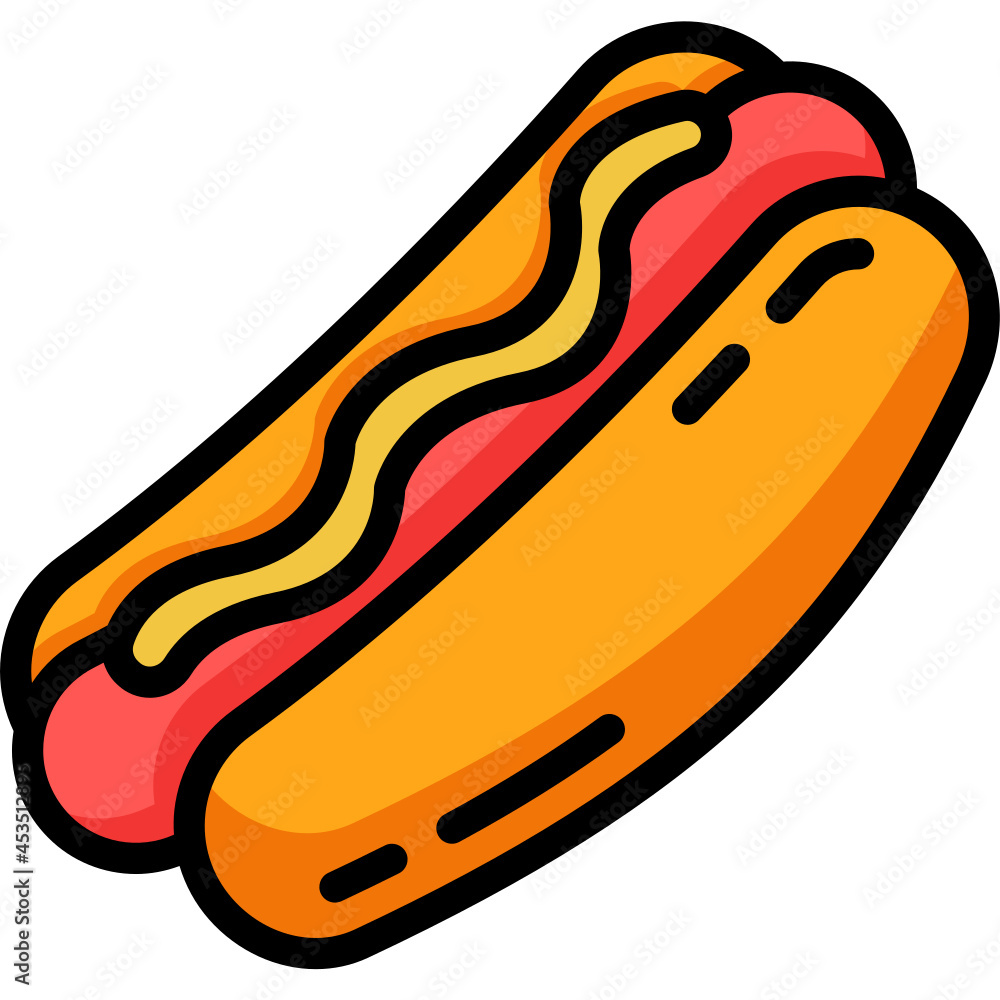 hot dog line icon hot dog line icon