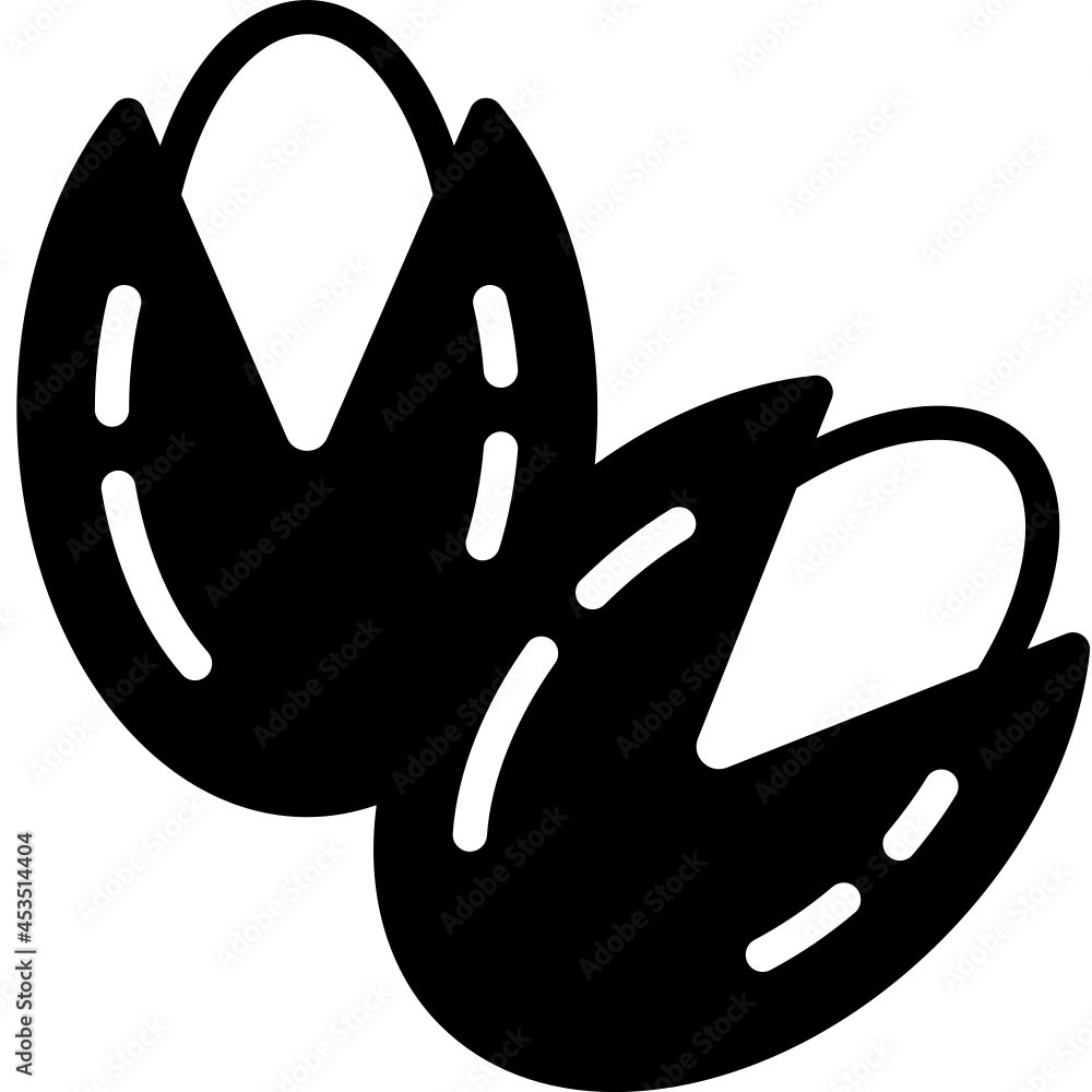 Fototapeta premium pistachio solid line icon