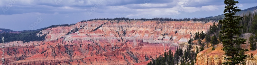Cedar Breaks National Monument views from hiking trail near Brian head and Cedar City, Utah. United States. USA Cedar Breaks National Monument views from hiking trail near Brian head and Cedar City, Utah. United States. USA