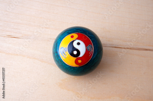 Ball with yin yang sign