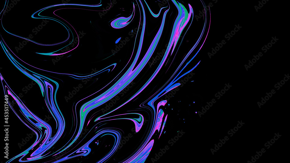 Fototapeta Colorful Abstract Modern Hand Painted Liquid Background Swirls Pattern Design