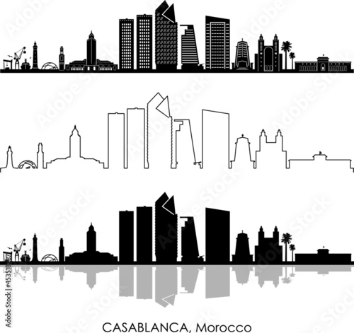CASABLANCA Morocco Africa City Skyline Vector 