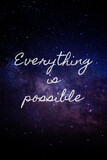 Everything is possible motivational template with beautiful textured background
