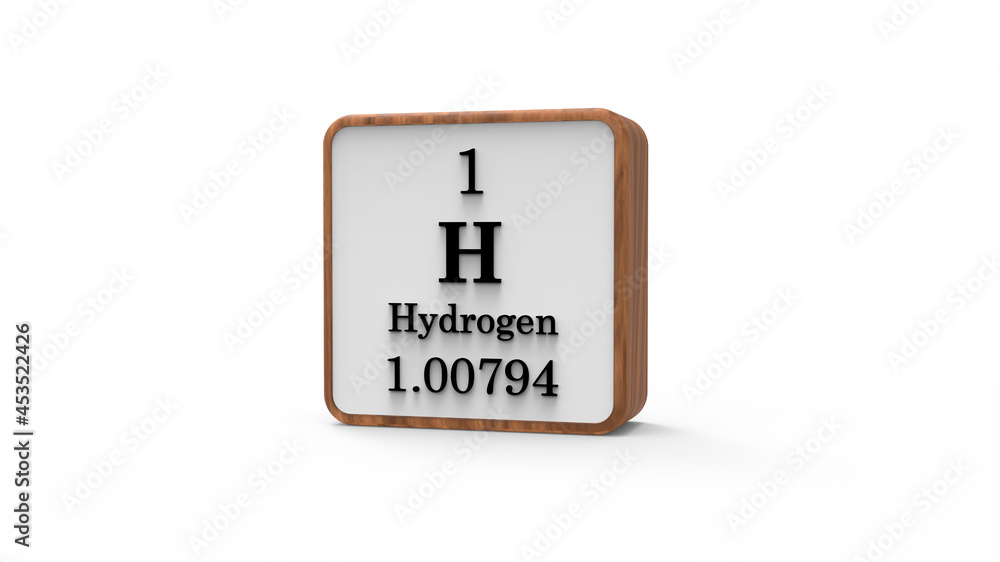 3d Hydrogen Element Sign. Stock image	
